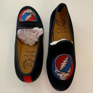 NWOT Del Toro x Grateful Dead "Steal Your Face" Velvet Slippers